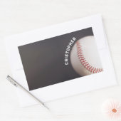 Sticker Rectangulaire Baseball personnalisé (Enveloppe)