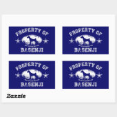 Sticker Rectangulaire Basenji (Feuille)