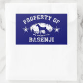 Sticker Rectangulaire Basenji (Sac)