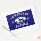 Sticker Rectangulaire Basenji (Enveloppe)