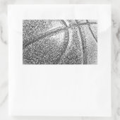 Sticker Rectangulaire Basket-ball avec effet crayon (Sac)