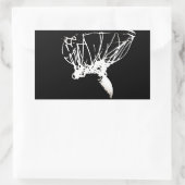 Sticker Rectangulaire Basket-ball Black White Pop Art (Sac)