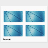 Sticker Rectangulaire Basket-ball Blue Pop Art (Feuille)