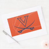 Sticker Rectangulaire Basket-ball des Cavaliers de Virginie (Enveloppe)