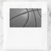 Sticker Rectangulaire Basket-ball en niveaux de gris (Sac)