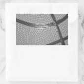 Sticker Rectangulaire Basket-ball noir et blanc (Sac)
