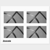 Sticker Rectangulaire Basket-ball noir et blanc (Feuille)