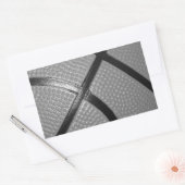 Sticker Rectangulaire Basket-ball noir et blanc (Enveloppe)