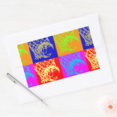 Sticker Rectangulaire Basket-ball Pop Art (Enveloppe)