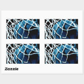 Sticker Rectangulaire Basket bleu (Feuille)