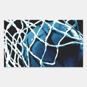 Sticker Rectangulaire Basket bleu