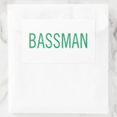Sticker Rectangulaire Basse Guitare Bassman (Sac)