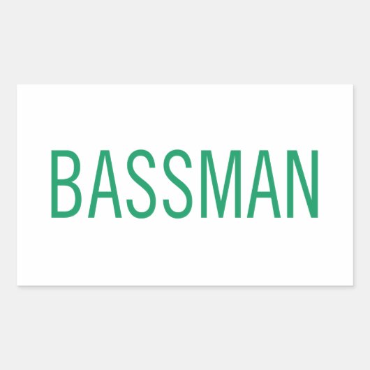 Sticker Rectangulaire Basse Guitare Bassman (Devant)