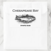 Sticker Rectangulaire Basse rayée de la baie de Chesapeake (Sac)