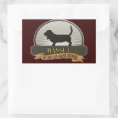 Sticker Rectangulaire Basset (Sac)