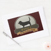 Sticker Rectangulaire Basset (Enveloppe)