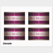 Sticker Rectangulaire Bat mitzvah (Feuille)