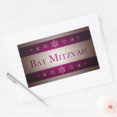 Sticker Rectangulaire Bat mitzvah (Enveloppe)
