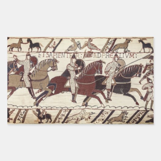 Sticker Rectangulaire Bataille d'Hastings - Chevaliers normands (Devant)