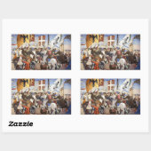 Sticker Rectangulaire BATAILLE D'HÉRACLIE par Piero Della Francesca (Feuille)