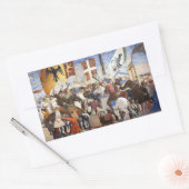 Sticker Rectangulaire BATAILLE D'HÉRACLIE par Piero Della Francesca (Enveloppe)