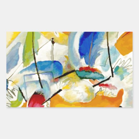 Sticker Rectangulaire Bataille maritime de Kandinsky 1913 (Devant)