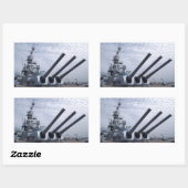 Sticker Rectangulaire Bataillon USS Alabama (Feuille)