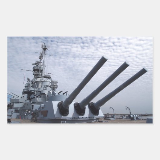 Sticker Rectangulaire Bataillon USS Alabama (Devant)