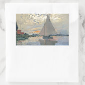 Sticker Rectangulaire Bateau à voile de Monet Impressionnisme français C (Sac)