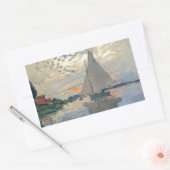 Sticker Rectangulaire Bateau à voile de Monet Impressionnisme français C (Enveloppe)
