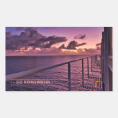 Sticker Rectangulaire Bateau de croisière Serene Sunrise (Devant)
