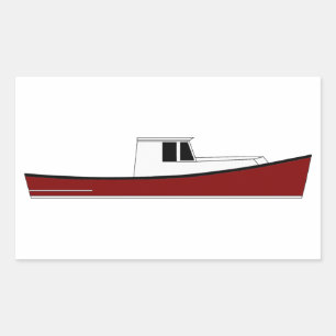 Sticker Rectangulaire Bateau de homard du Maine