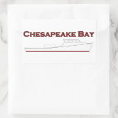 Sticker Rectangulaire Bateau Deadrise De La Baie De Chesapeake (Sac)