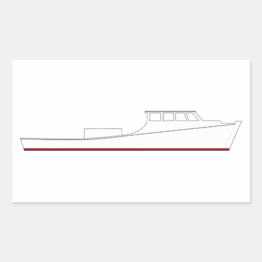 Sticker Rectangulaire Bateau-émissaire de la baie Chesapeake (cabine com (Devant)