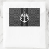 Sticker Rectangulaire Bateau nautique en fibre de carbone (Sac)