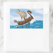Sticker Rectangulaire Bateau Viking (Sac)