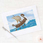 Sticker Rectangulaire Bateau Viking (Enveloppe)