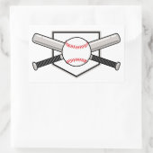 Sticker Rectangulaire Bateaux de baseball et ballon (Sac)
