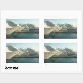 Sticker Rectangulaire Bateaux de croisière à Sunrise (Feuille)