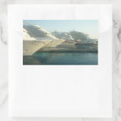 Sticker Rectangulaire Bateaux de croisière à Sunrise (Sac)