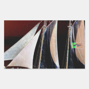 Sticker Rectangulaire Bateaux sous voile