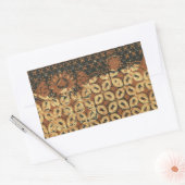 Sticker Rectangulaire Batik Earthy Café Elégant Rustique Rugueux (Enveloppe)