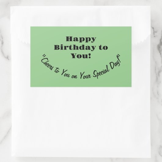 STICKER RECTANGULAIRE BÂTIMENT D'ANNIVERSAIRE (Sac)