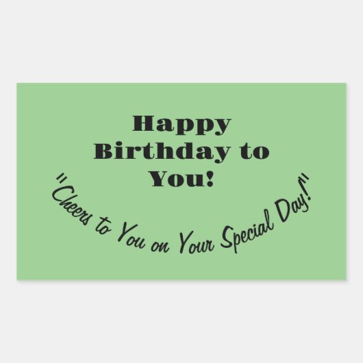 STICKER RECTANGULAIRE BÂTIMENT D'ANNIVERSAIRE (Devant)