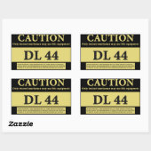 STICKER RECTANGULAIRE BÂTIMENT DE CERTIFICATION DL 44 BLASTER (Feuille)