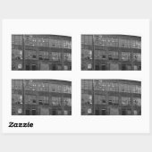 Sticker Rectangulaire Bâtiment industriel abandonné (Feuille)