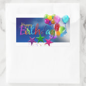 STICKER RECTANGULAIRE BÂTIMENT OVAL D'ANNIVERSAIRE (Sac)