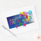 STICKER RECTANGULAIRE BÂTIMENT OVAL D'ANNIVERSAIRE (Enveloppe)