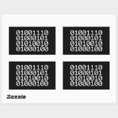 STICKER RECTANGULAIRE BÂTIMENT RECTANGULAIRE NERD BINAIRE (Feuille)