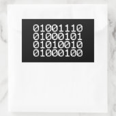 STICKER RECTANGULAIRE BÂTIMENT RECTANGULAIRE NERD BINAIRE (Sac)